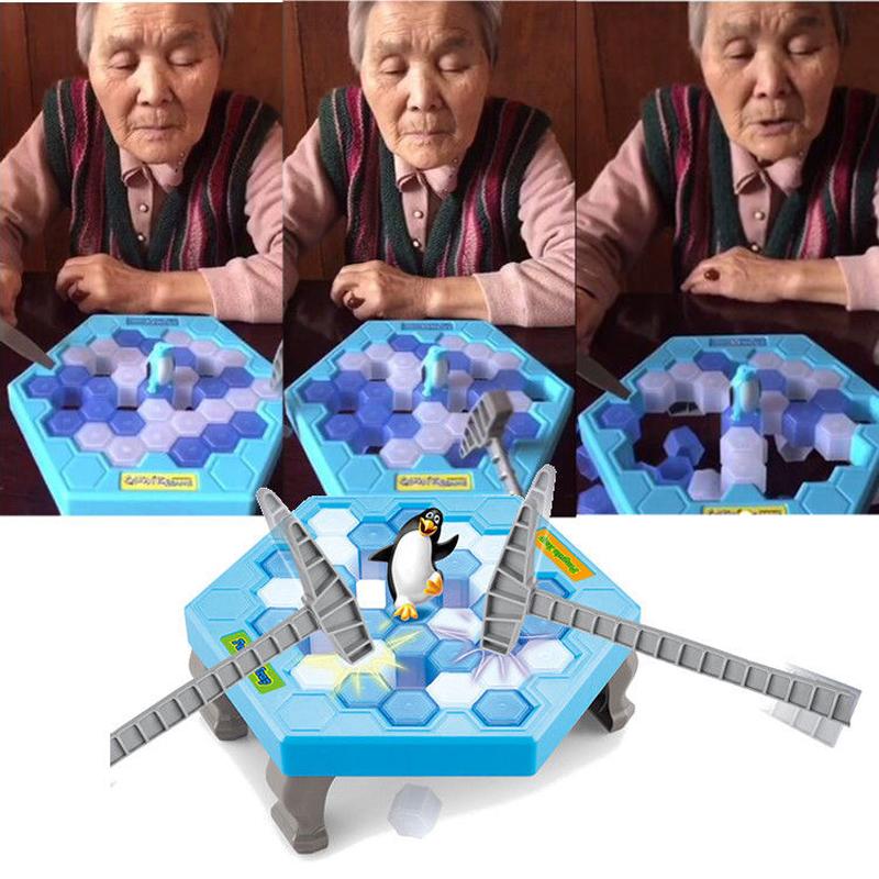 Спасите пингвина в ловушке, ледокол, молоток, семейная забавная настольная игра