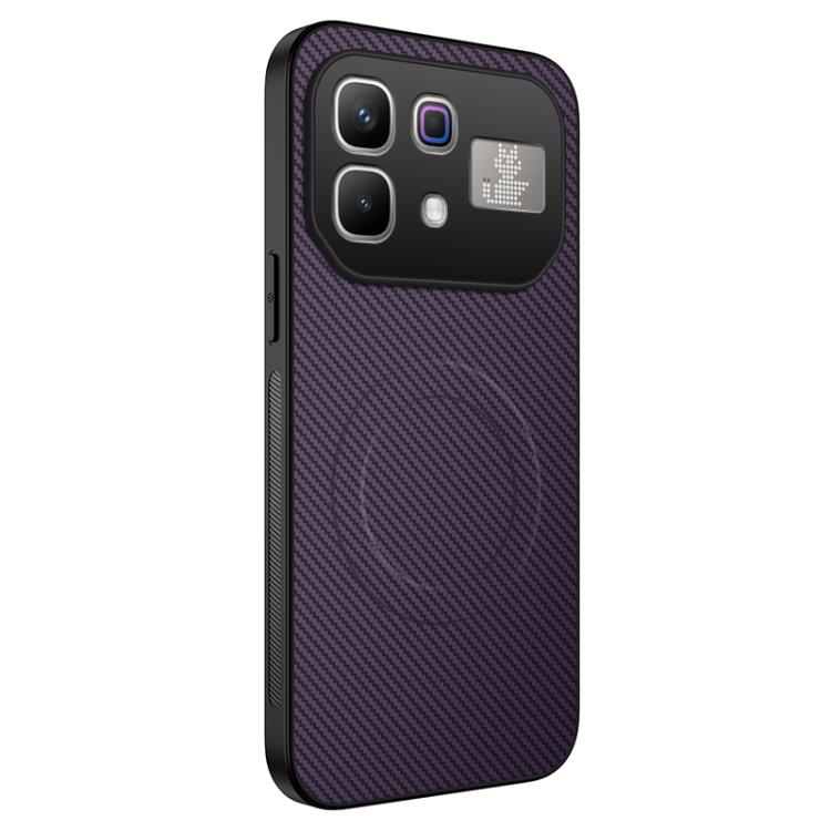 TQ Series Magnetic Carbon Fiber Texture PC Hybrid TPU Phone Case For Infinix Note 60 Ultra 5G, Anti-Slip Slim Protective Cover