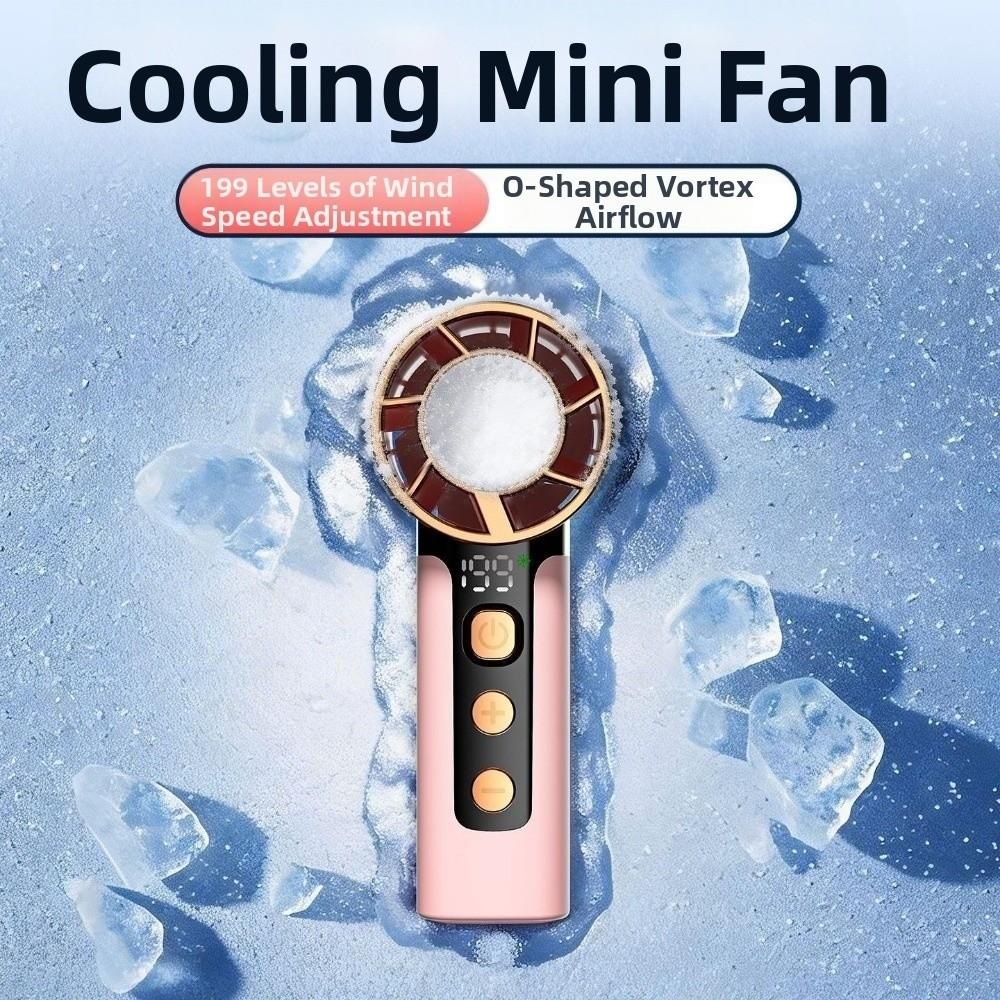 Mini Turbo Fan Handheld Personal Cooling Fan Cooler Supplies Electric Handheld Fan  Hiking Gear