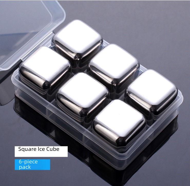 Набор кубиков льда для быстрой заморозки из нержавеющей стали 304 для виски и вина - креативный подарок