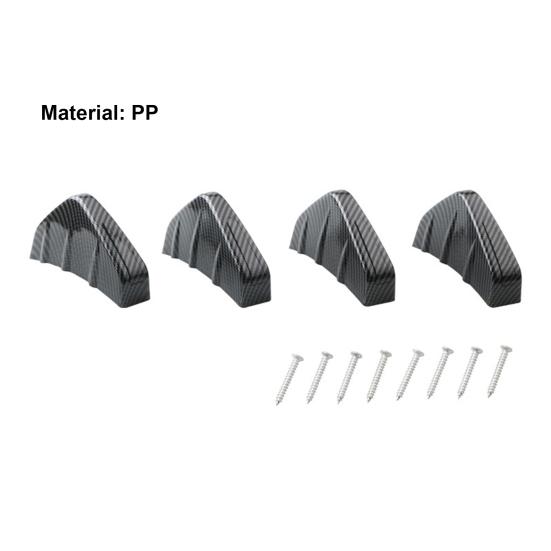 4 шт. задний бампер, универсальный аксессуар для губ, плавник акулы, дизайн автомобиля, модифицированный стиль