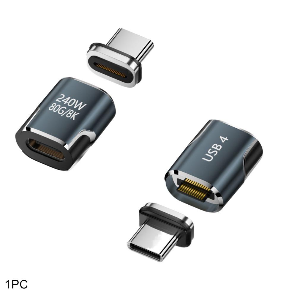 Профессиональный PD 240 Вт USB-C магнитный адаптер 8K 60 Гц 80 Гбит/с конвертер Type-C быстрая зарядка полнофункциональный адаптер USB4.0 для ноутбука