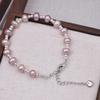 French Retro Pink Freshwater Pearl Bracelet - Exquisite, Versatile, and Luxurious Style for Besties