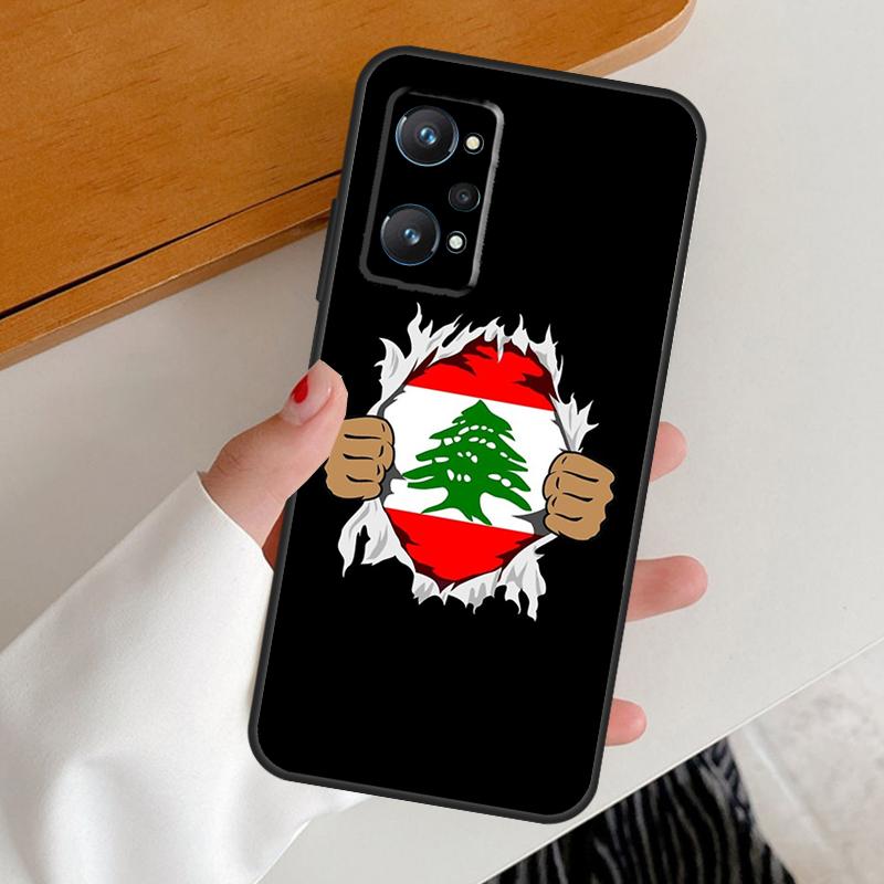 Lebanese Lebanon Flag For Realme C55 C53 C51 C35 C67 C25S C21Y C30 C31 C33 9 10 11 12 Pro Plus GT Neo 6 GT5 Case