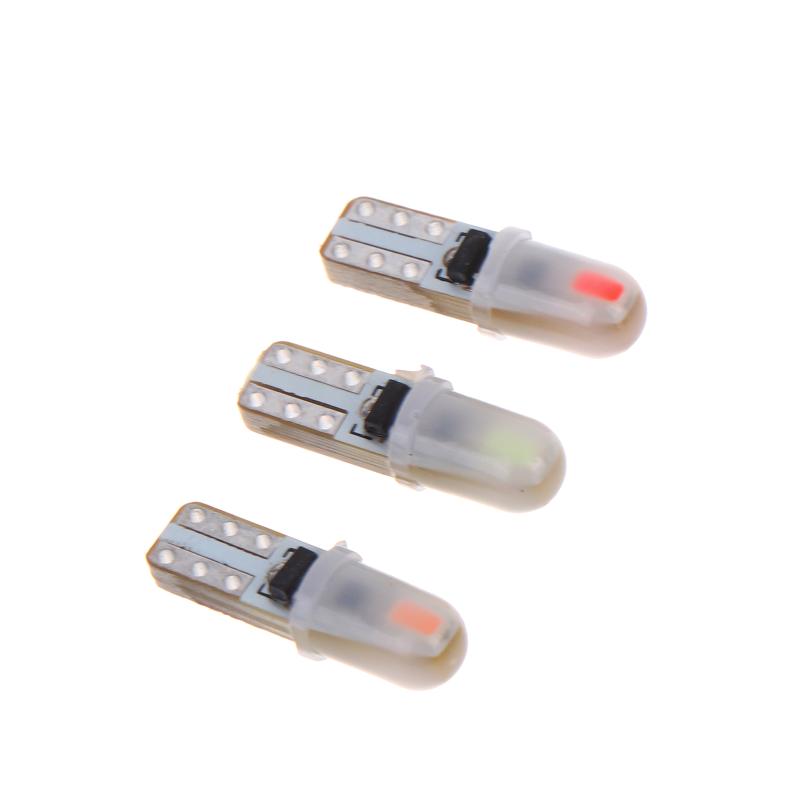10 шт. Светодиодная лампа T5 3014 2SMD Суперяркая Лампа для приборной панели салона автомобиля Силиконовый Автомобильный Боковой Клиновой Свет
