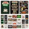 TV Show Central Perk Friends Metal Signs Decor Poster for Cafe Bar Pub Club Tin Sign Decorative Plaques Painting Wall Decoration