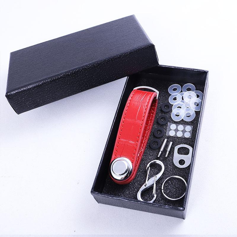 Креативный брелок, устройство для хранения ключей, сумка для ключей для мужчин и женщин, брелок из натуральной кожи, сумка для хранения ключей.