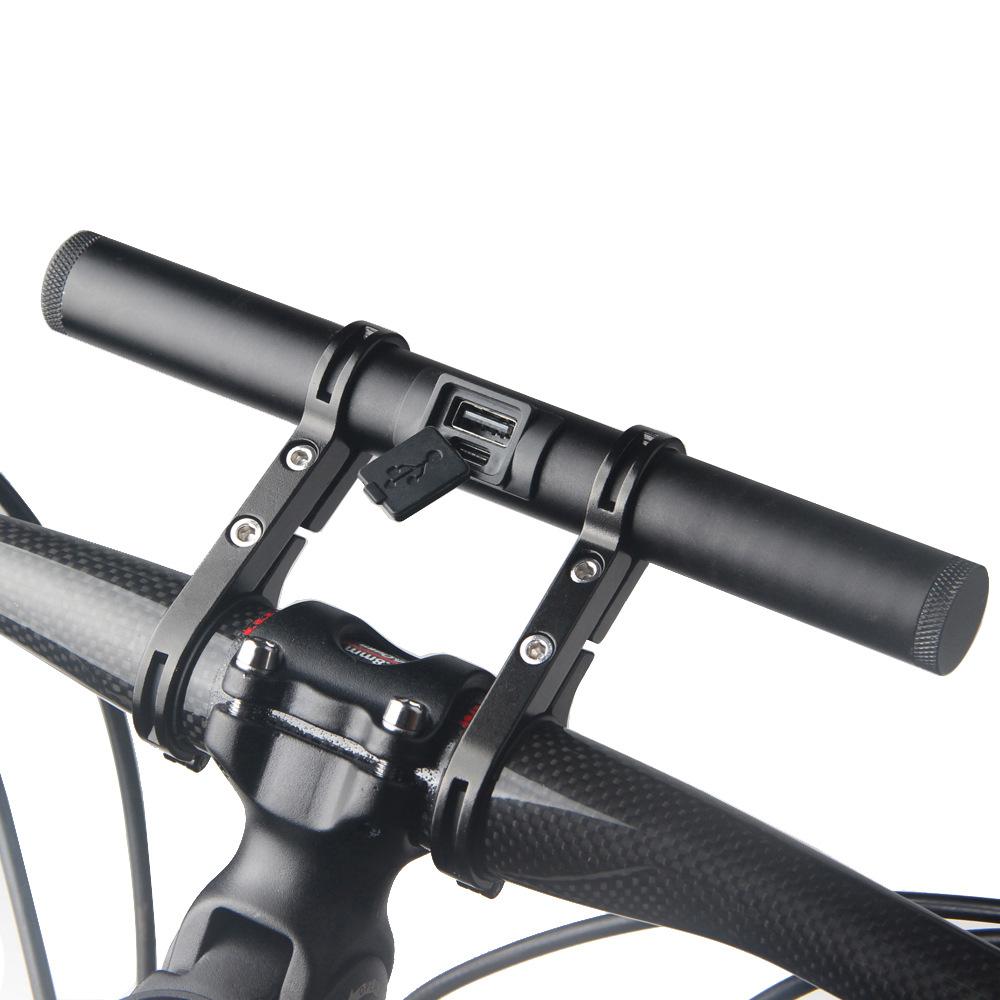 Bicycle Handlebar Extension Bracket, Headlight Flashlight Bracket Clip, Riding Equipment USB Can Be Used As A Power Bank