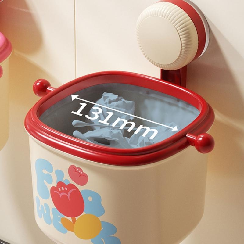 Портативное настольное мусорное ведро с присоской, настенное мусорное ведро, корзина для полотенец для умывания лица для стола, ванной комнаты и кухни