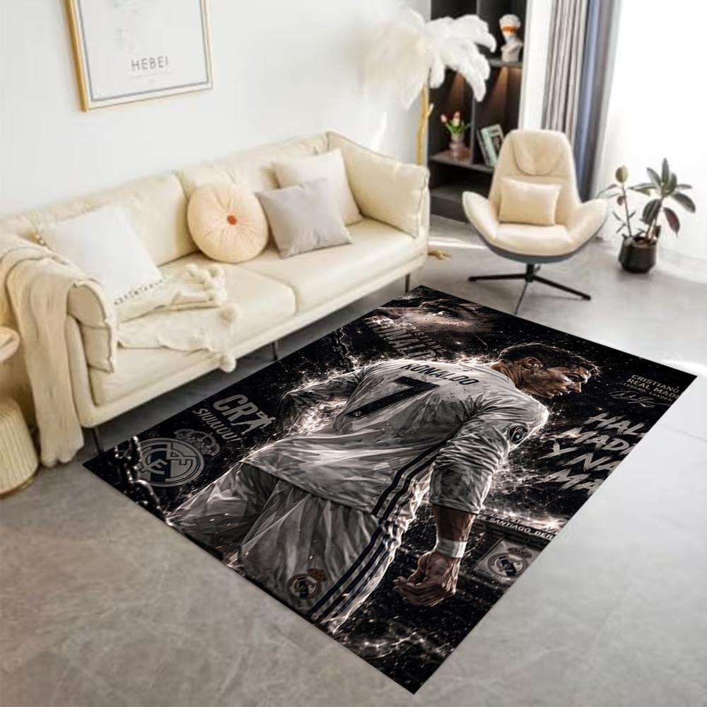 Soccer Player Celebration Area Rug Suitable for Bedrooms Playrooms Outdoor Hallway Anti-slip Rug Anime Office Decor Birthday/Christmas Gift