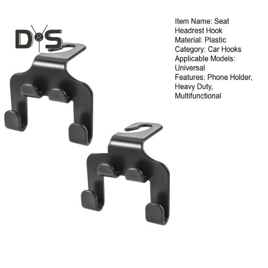 2 шт., крючок для подголовника автомобильного сиденья, держатель для телефона, сверхмощный многофункциональный автокресло, крепление на спинку сиденья, органайзер, вешалка, аксессуары для салона автомобиля