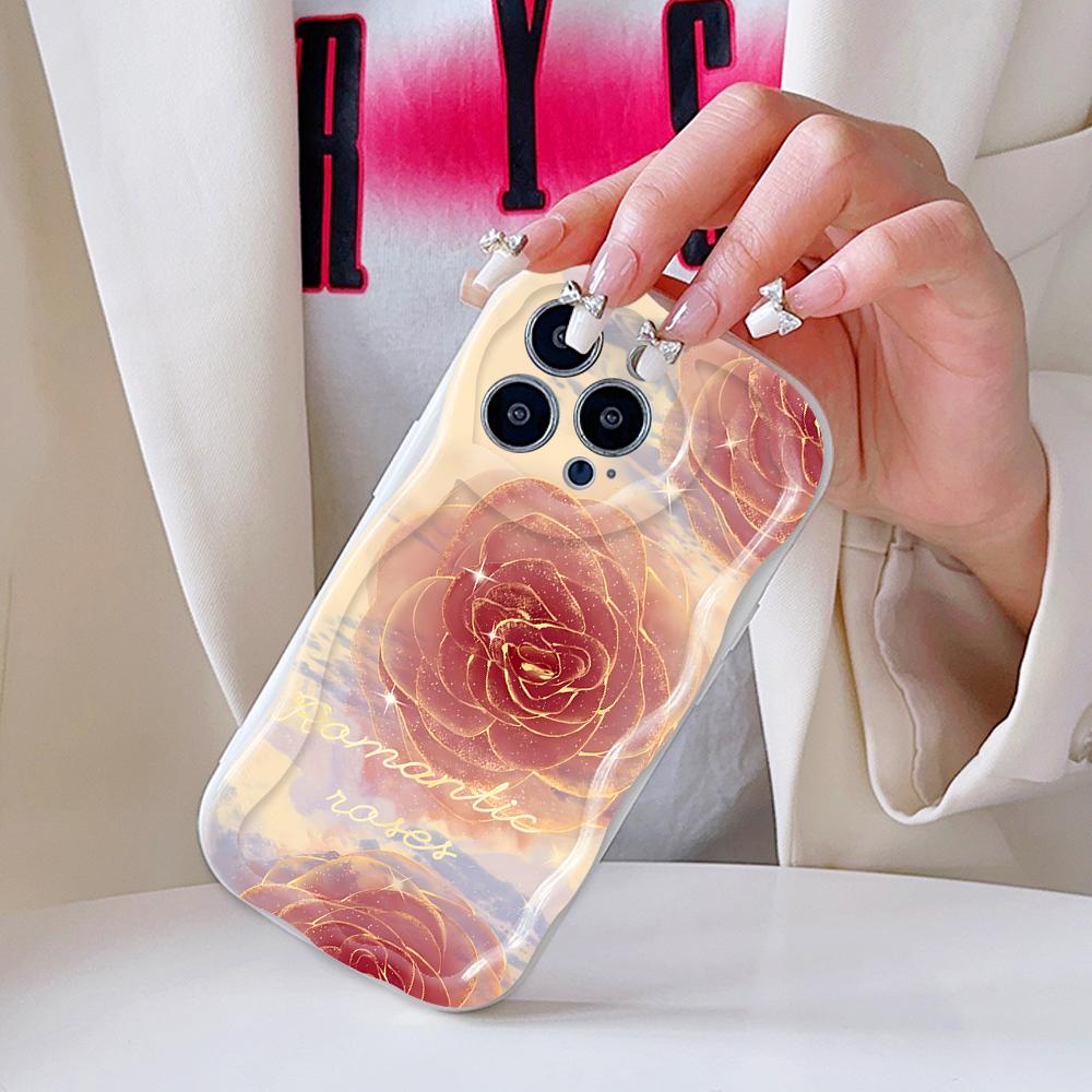 Мультяшный узор кремовая текстура чехол волнистый край мягкий силиконовый чехол для телефона чехол для iPhone Samsung Huawei Honor Xiaomi Redmi Infinix Tecno