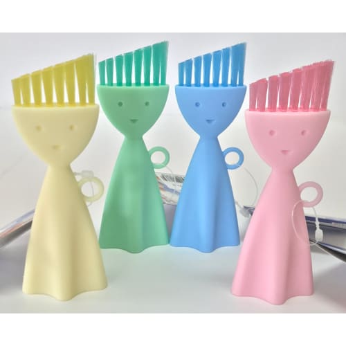 Marna Lunch Box Cleaning Brush, Pink (For Reaching Hard-to-Reach Corners of Lunch Box Lids) Small, K187P