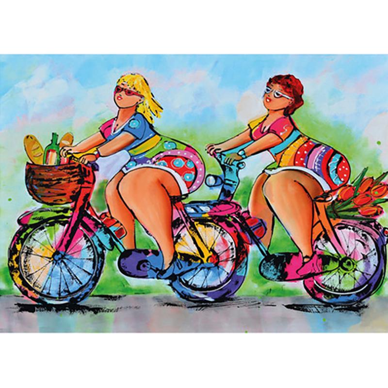 Полный круглый бриллиант 5D DIY сексуальная женская алмазная живопись мультфильм толстая леди Алмазная вышивка крестиком мозаика домашний декор