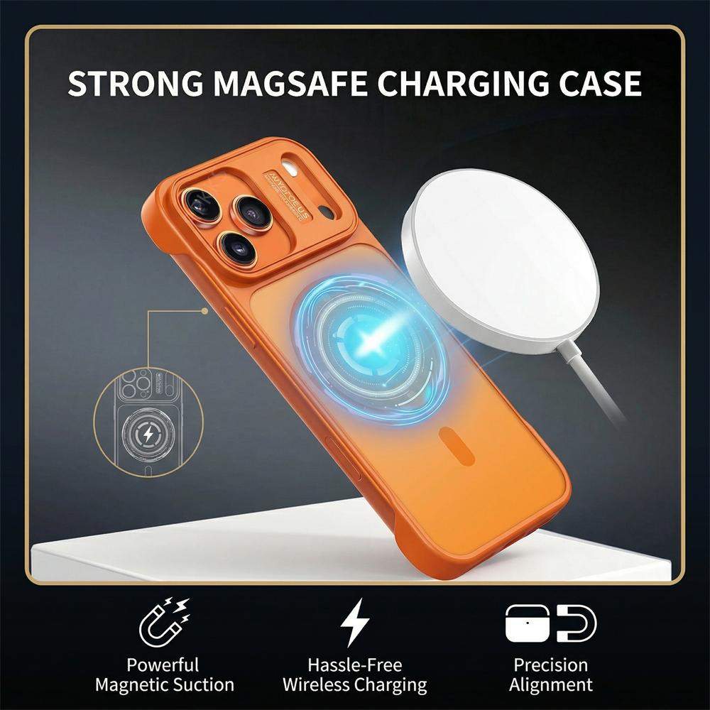 Безрамочный AG Матовый Магнитный Чехол Для Телефона С Поддержкой MagSafe Для iPhone 17 16 Plus 15 14 13 12 11 Pro Max Беспроводная Зарядка Жесткая PC Крышка