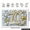 Двумерный фон для фотосъемки «Счастливого 70-летия», Элегантный баннер для вечеринки на тему воздушных шаров и роз