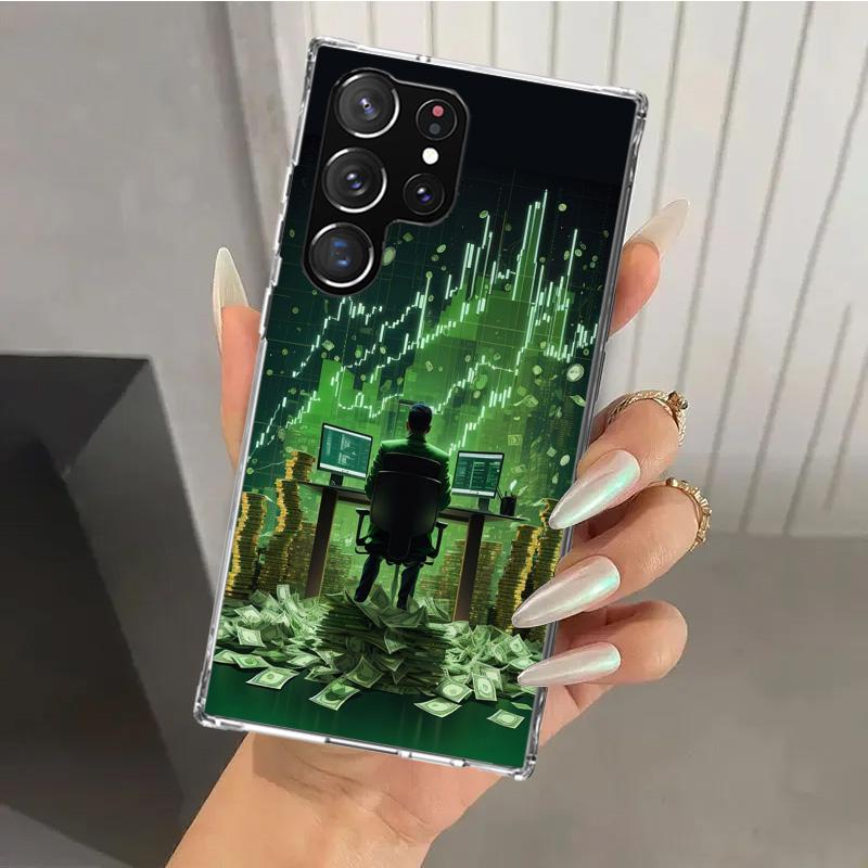 Чехол для телефона Samsung Galaxy S26 S24 S23 Ultra S25 Edge S22 S21 Plus S20 FE с принтом "Торговля Инвестиции Форекс Фондовый Рынок" Мягкий Принт Sh