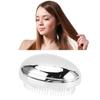 4pcs Silver Plating Egg Shape Hair Brush Gentle Detangling Brush Portable Hair Comb for All Hair Typ