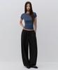 MUSINSA STANDARD WOMAN Женские трикотажные брюки-джоггеры с объемными штанинами [Черный]