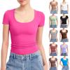 Women's Sexy Short Sleeve O Neck T Shirts Slim Fit  Going Out Tops