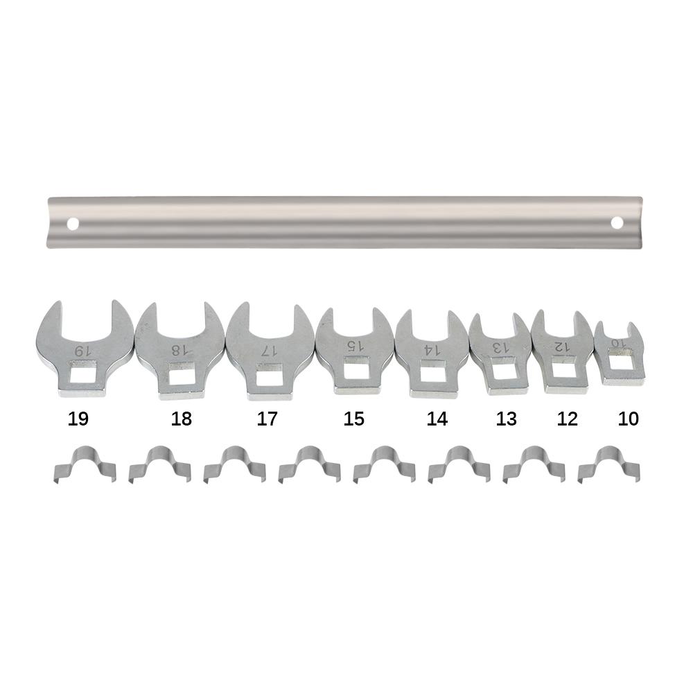 Для динамометрического ключа с храповым механизмом, метрический/имперский набор гаечных ключей Crowfoot с квадратной головкой и приводом 3/8 дюйма, сменный гаечный ключ Bullhorn, 8 предметов