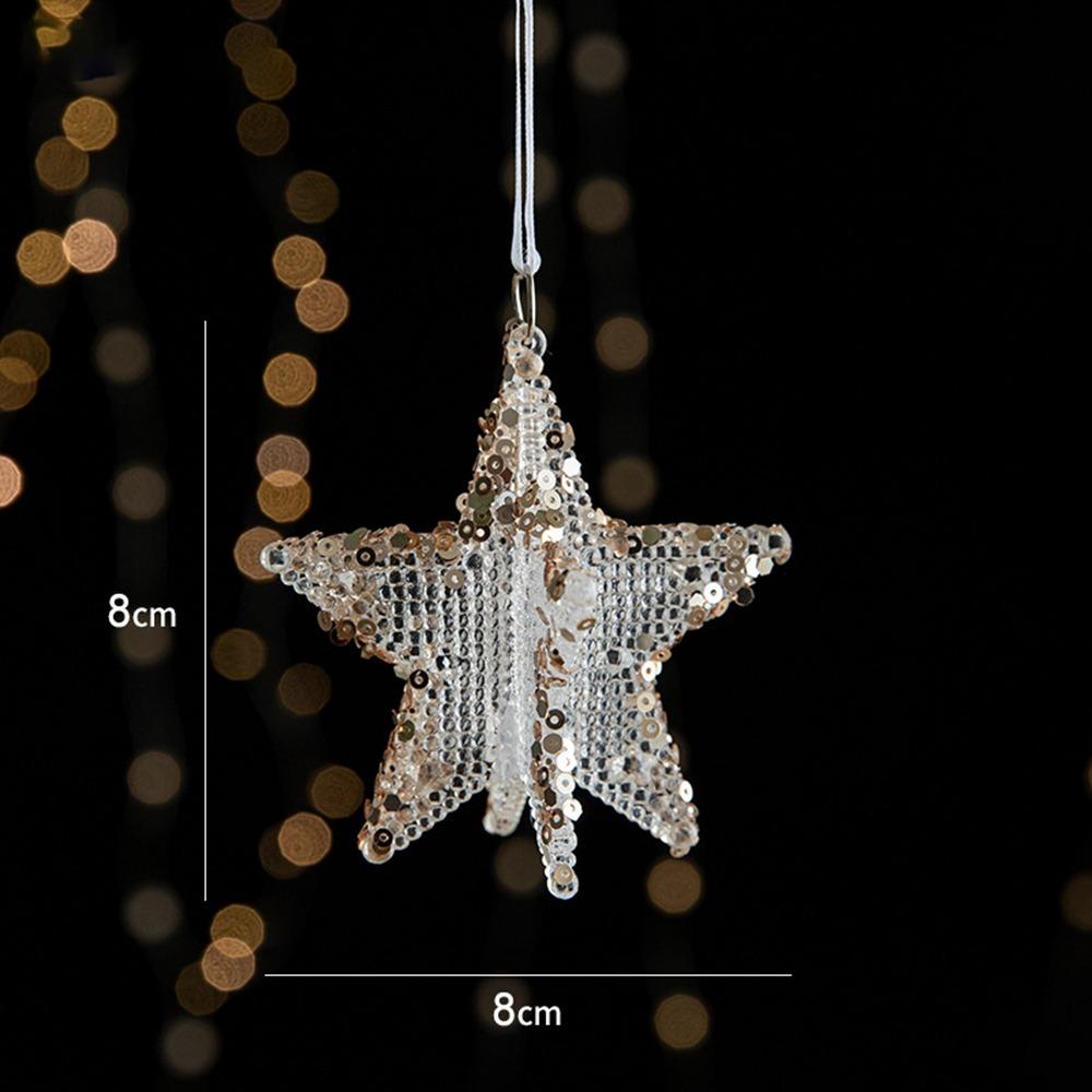Акриловые Рождественские Хрустальные Подвески DIY Настенная Подвеска Украшения для Рождественской Елки В помещении На улице Подвеска-Кристалл Снежинка