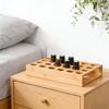Pine Wood Essential Oil Storage Box, 24 Holes Roller Bottle Display Stand, Home Decor Organizer
