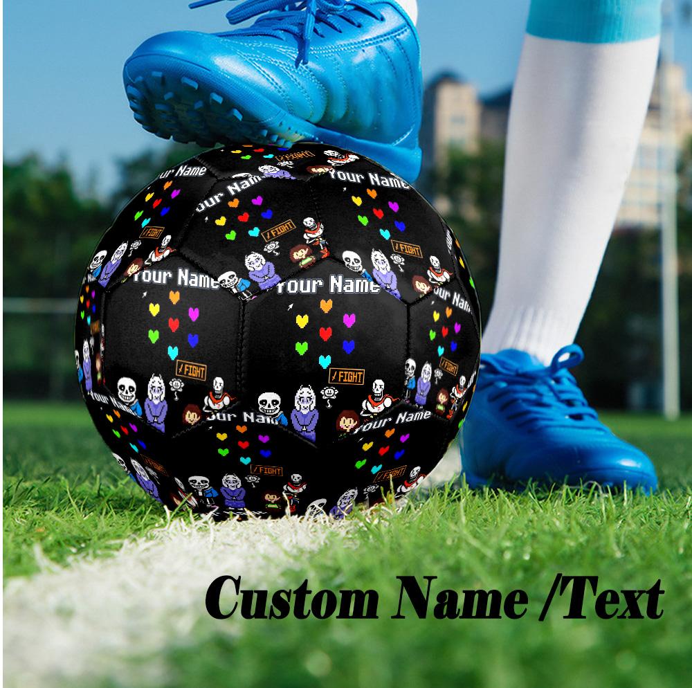 Custom Text Size 5 Soccer Ball, Standard Match Football For OutdoorUndertale