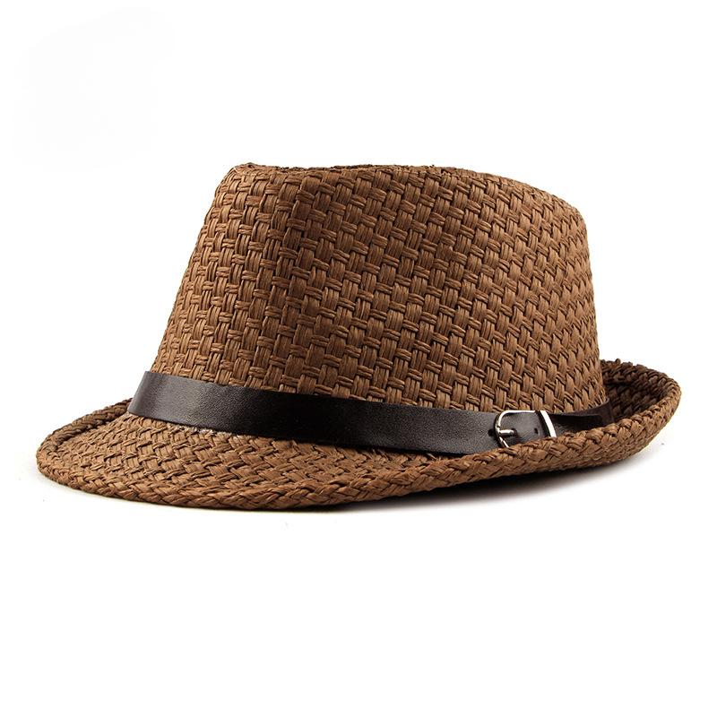 Jazz Hat Korean Fashion Simple Sun Hat Women's Summer Sunscreen Breathable Straw Hat for Men