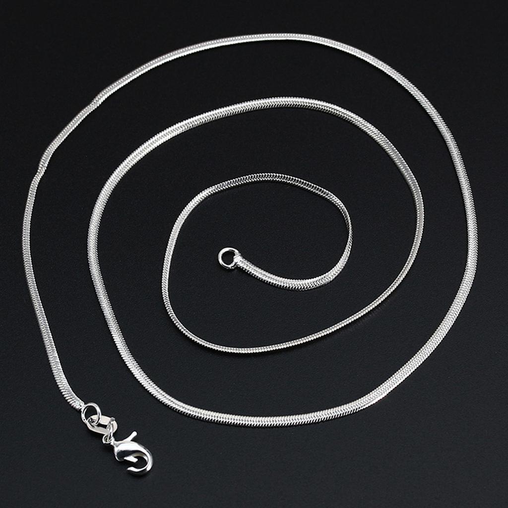 Модная серебряная плоская змеиная цепь шириной 2 мм, ожерелье, ювелирные гифки