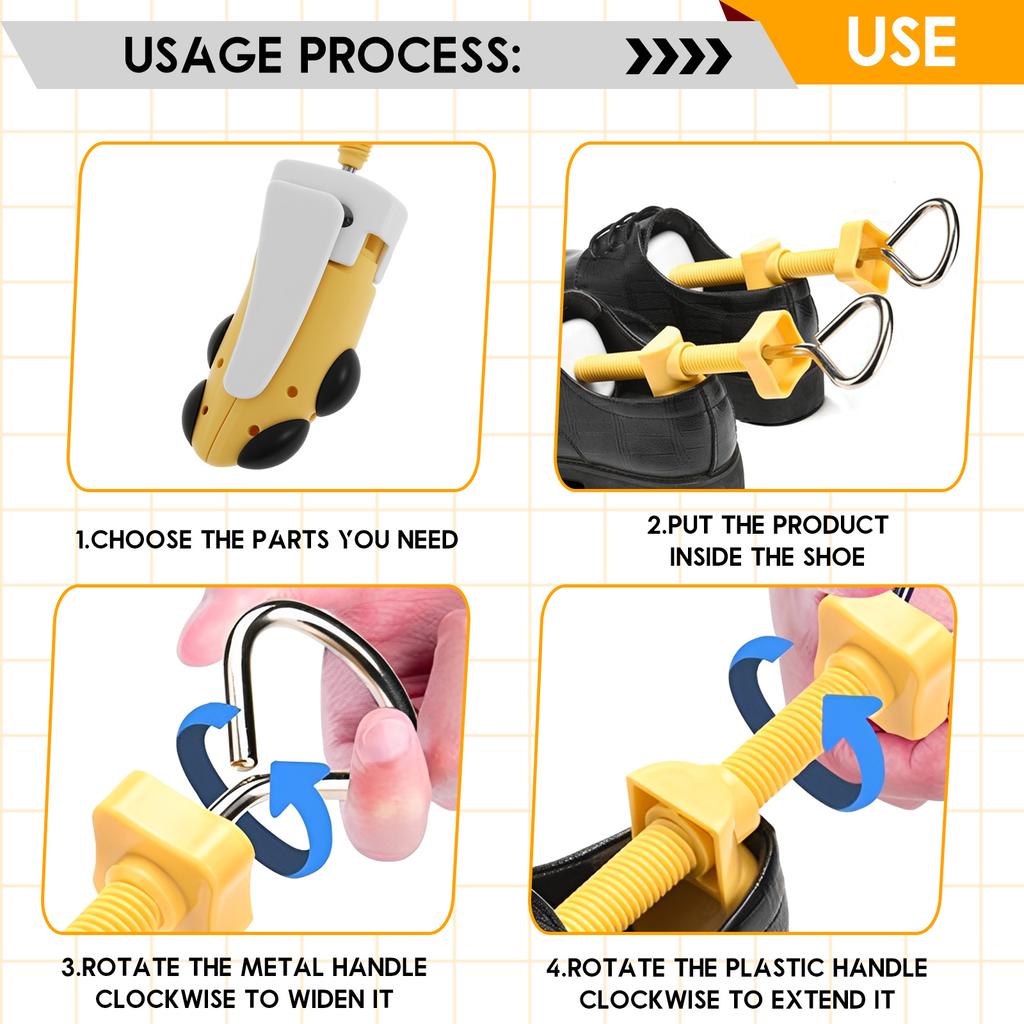 2 шт. Распорки для обуви Многофункциональные распорки для обуви Водонепроницаемый пластиковый расширитель Регулируемый расширитель для обуви и сапог Растяжитель для мужчин и женщин