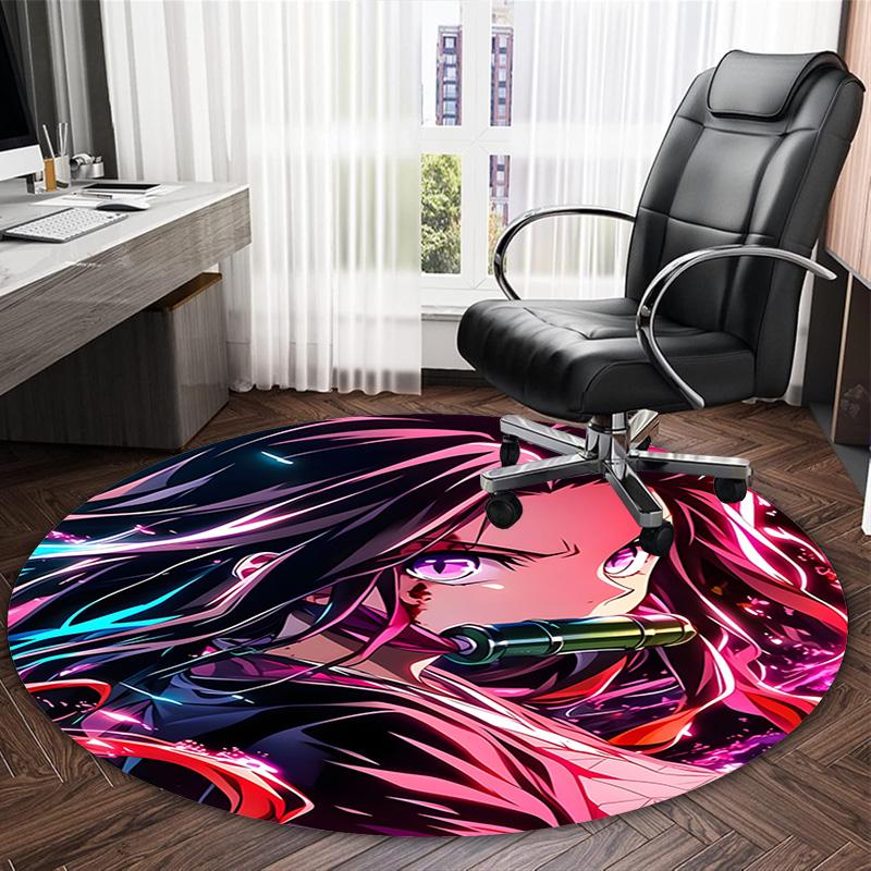 1pc nezouko Carpet, Round Rug, Comfortable, Suitable for Entryways, Living Rooms, Office, And Bedrooms, Christmas Decoration