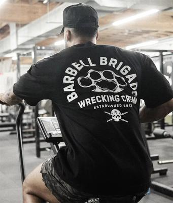 Barbell Brigade Sports Fitness Training Gym Leisure T-Shirt Men's and Women's Luxury Brand