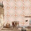 Hippie wallpaper background white and peach for living room and bedroom 50x1000