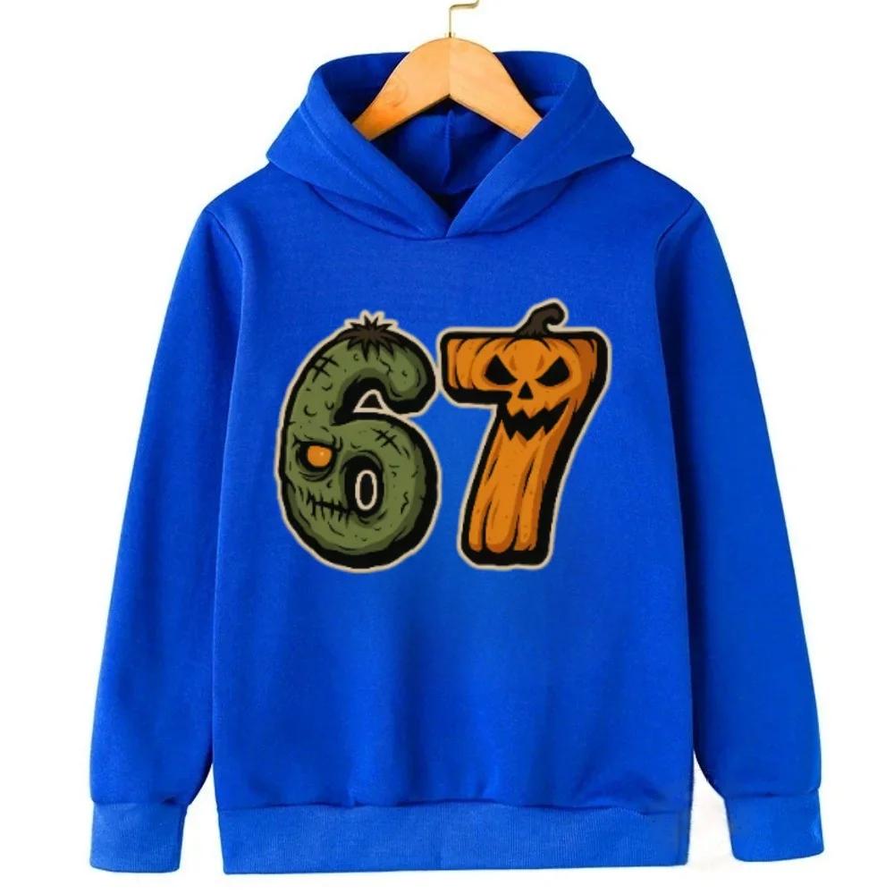 Spring Autumn 67 Six Seven Crazy Men's Hoodie Casual Fashion Fun Hooded Sweatshirt Pullover Women Clothing Top