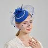Цилиндр Аксессуары для волос Искусственный жемчуг Перо Цветок Декор Вуаль Танцевальный головной убор Фасинатор Головной убор