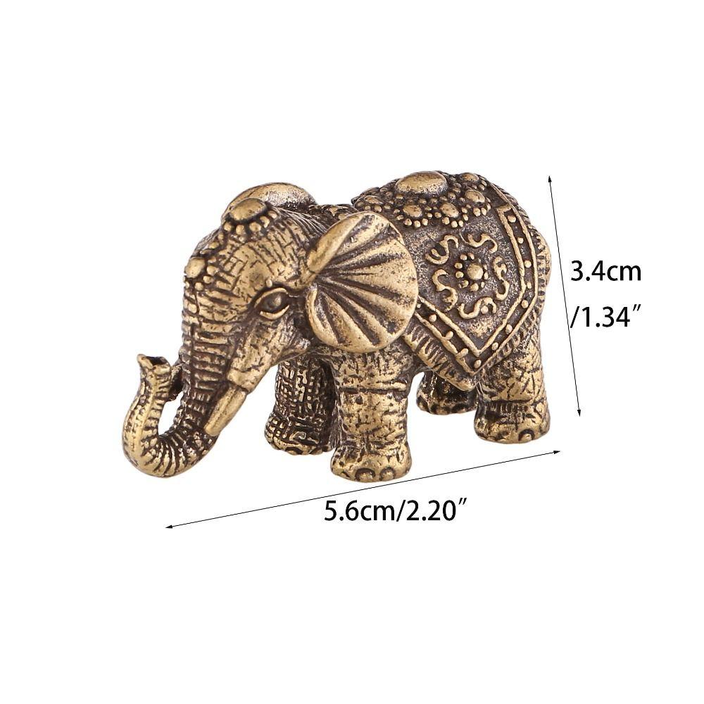 Elephant Brass Elephant Miniatures Brass Lucky Elephant Statue Portable   Desktop