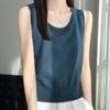 Женская майка без рукавов MODERN NEW SAGA летняя футболка вязаный топ базовый жилет женский с круглым вырезом