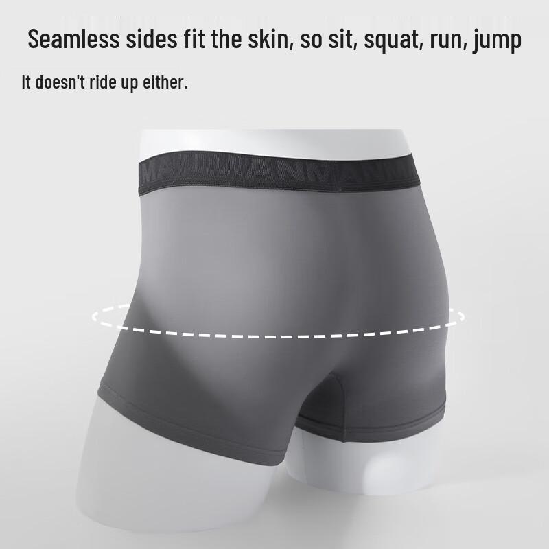 Мужские модальные боксеры-брифы с антибактериальной шелковой ластовицей 7A