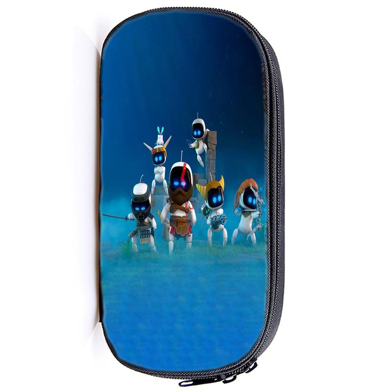 Пенал для карандашей Astro Bot Astronaut с застежкой-молнией, сумка-карандаш, функциональный портативный пенал с застежкой-молнией, канцелярские принадлежности для студентов