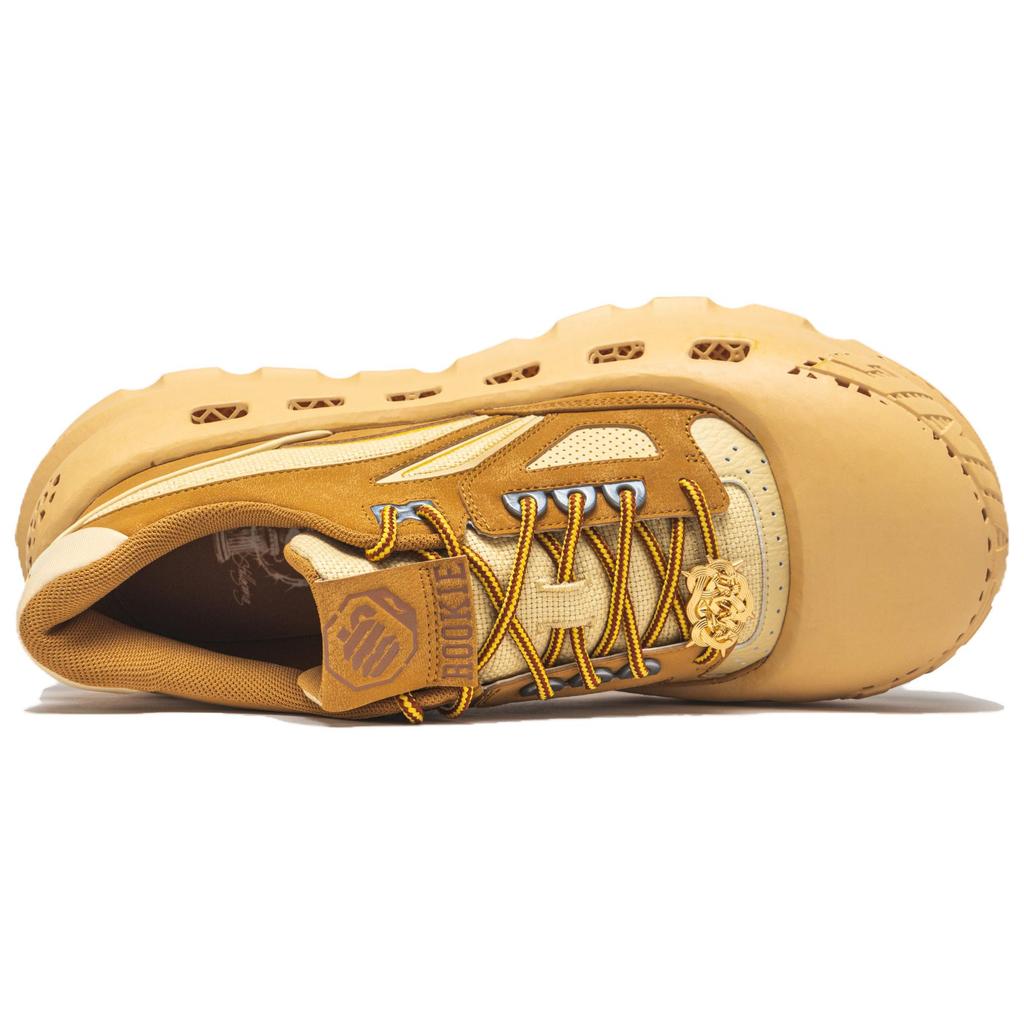Li Ning Badfive Нескользящие, Износостойкие, Дышащие Низкие Повседневные Кроссовки Унисекс Желто-коричневые ABCU047-1