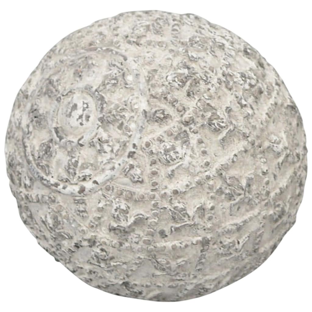 Decorative sculpted ball made of polyester resin