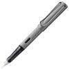Lamy Graphite Fountain Pen Ergonomic Grip and Black Steel Nib Size F Lightweight Aluminum Body LAMY T 10 Blue Cartridge Included AL-star - - - -