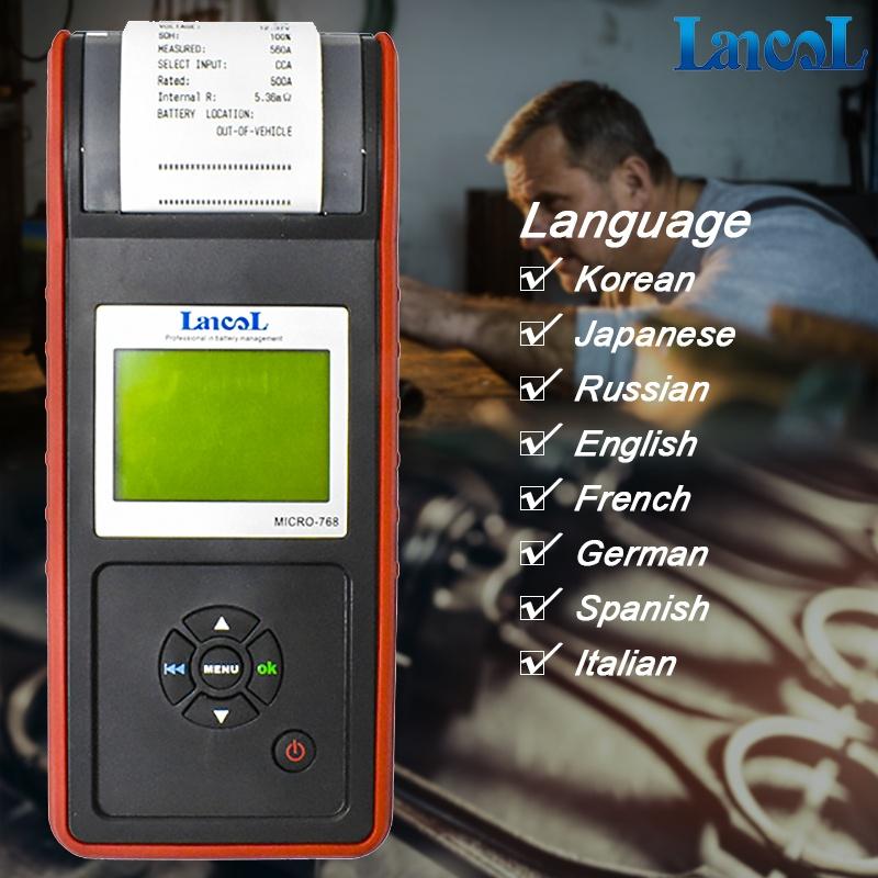 LANCOL MICRO-768 12В Цифровой анализатор аккумулятора Автомобильный тестер аккумулятора Тестер автомобильного аккумулятора С принтером Для автосервиса