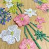 Colorful Floral Embroidery Lace Fabric Sewing for Bridal Dress Gown 90*150cm