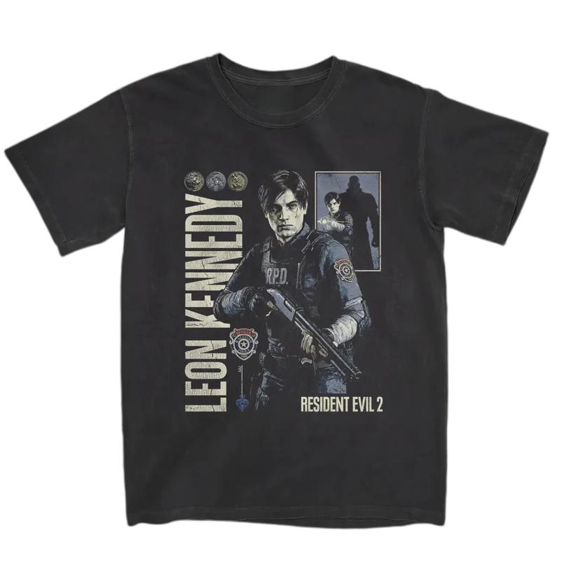 Resident Evil Printed Tshirt Unisex and Women Pure Cotton Summer Harajuku Clothing Casual and Fashionable Short Sleeved Top Unisex