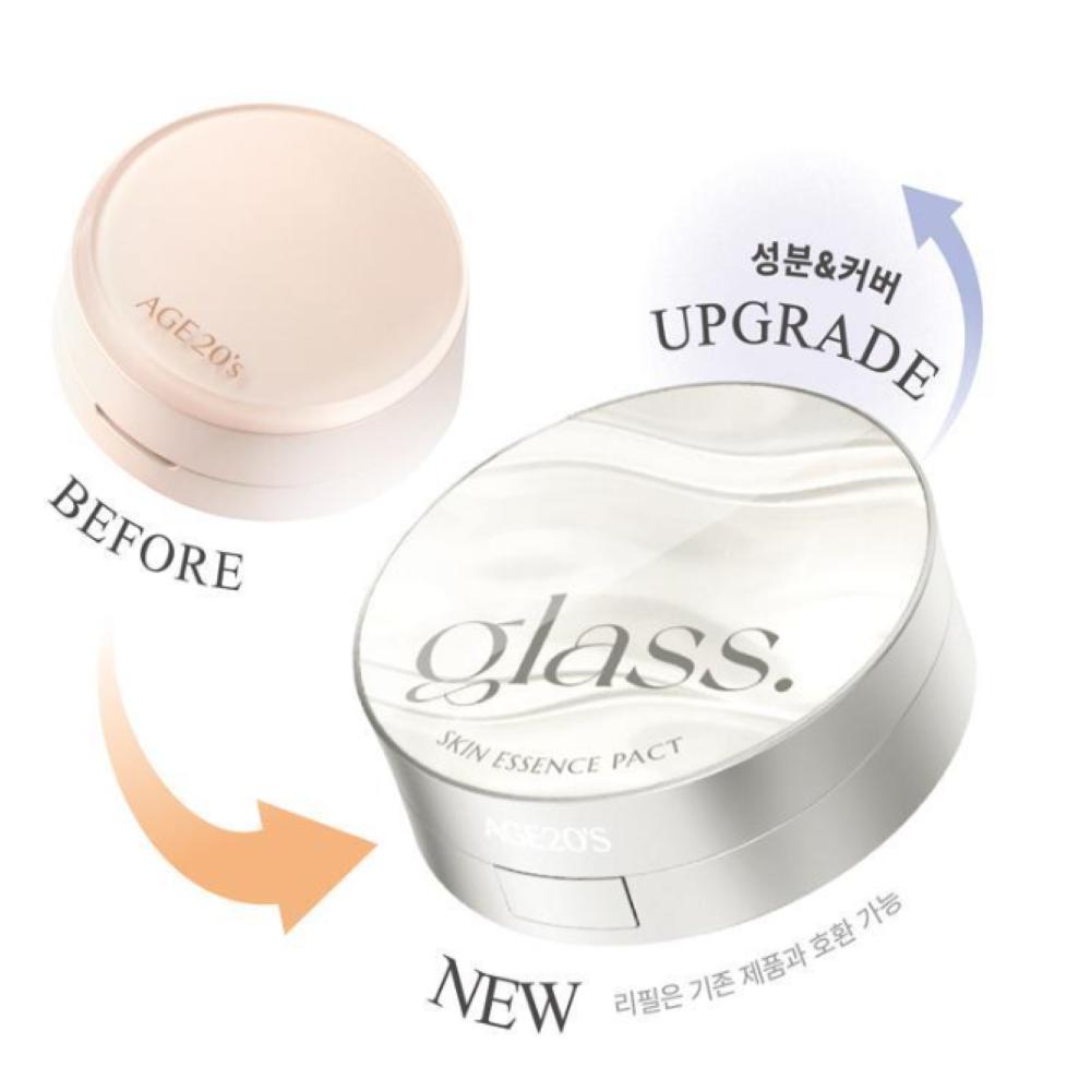 AGE 20’s Glass Skin Essence Pact Glow Refill Set