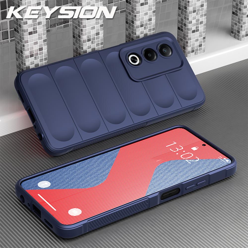 KEYSION Противоударный матовый чехол для OPPO A80 5G Противоскользящая мягкая силиконовая задняя крышка для телефона OPPO A80 5G