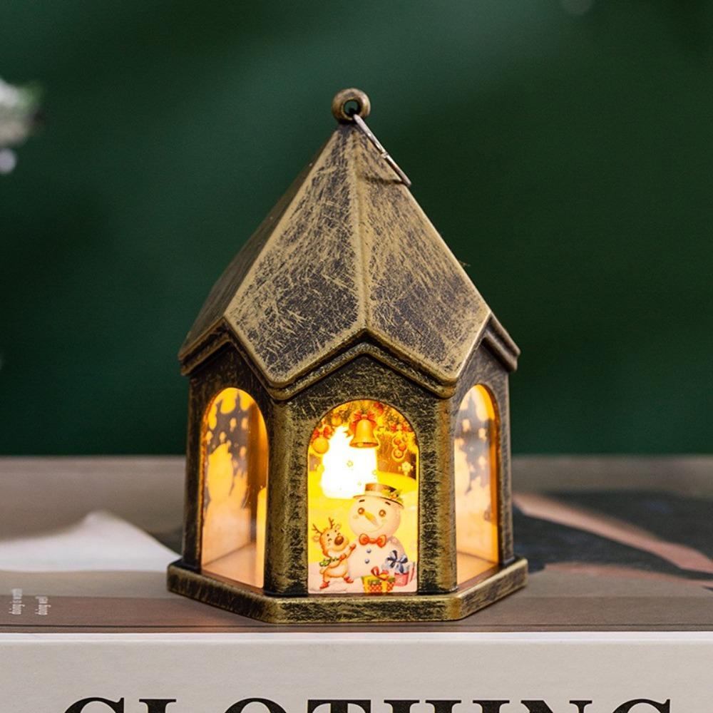 Castle Christmas Atmosphere Lamp Wind Lantern Night Light Christmas Decor