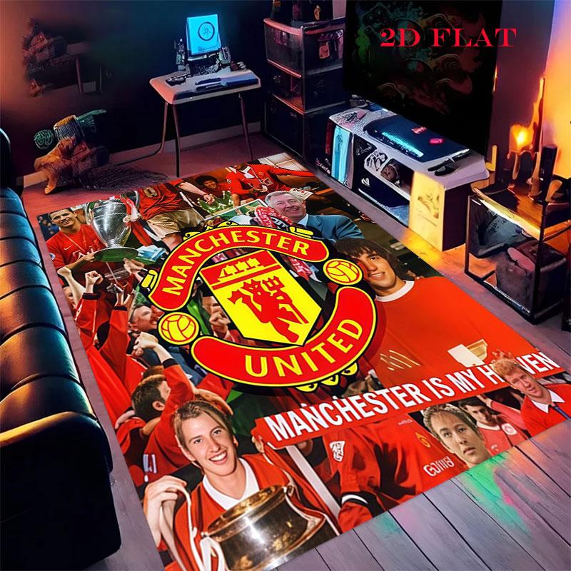 Raw MUFC Passion Carpet Rug for Living Room Bedroom Home Sofa Decoration,Kids play Nonslip Floor Mat